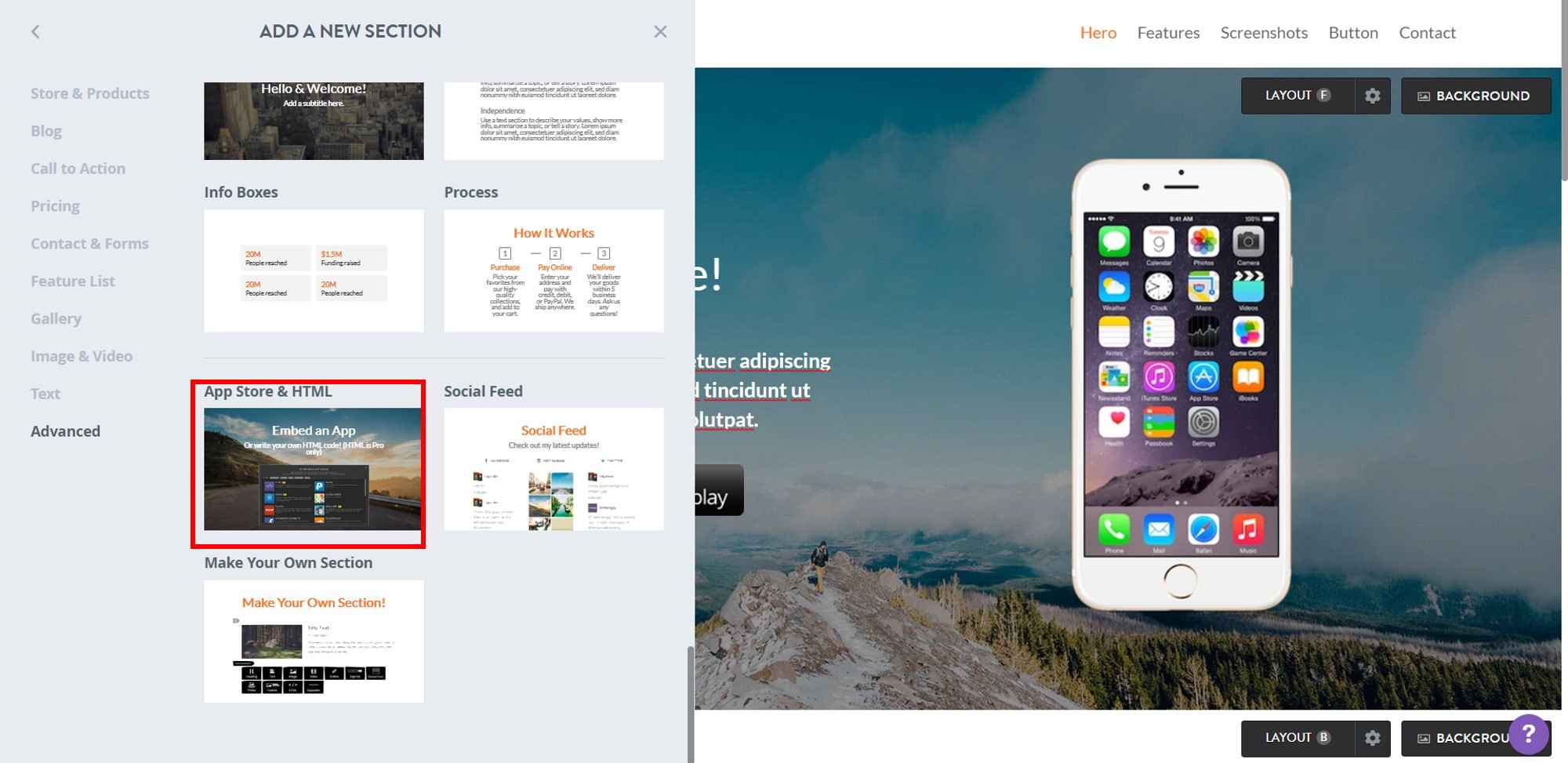Strikingly Advanced Sections Strikingly Advanced Sections